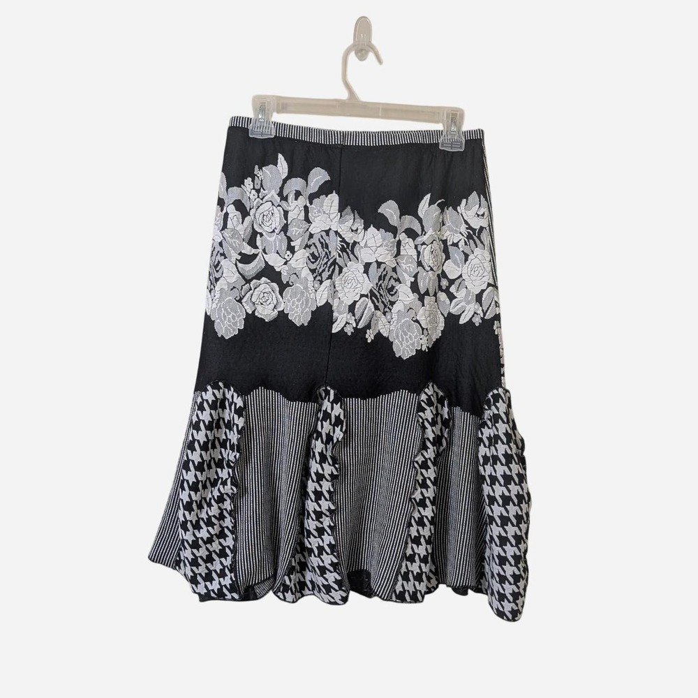 Lee Andersen Y2K Whimsygoth Asymmetrical Ruffled Pattern Mix Skirt